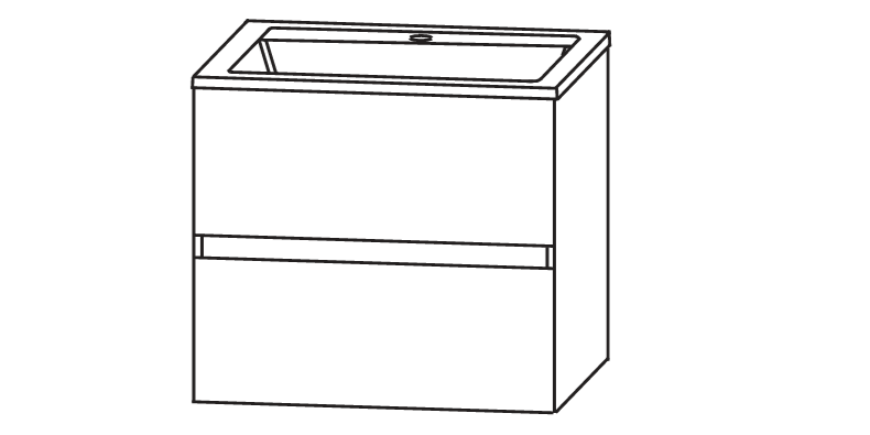 Laguna Spirit Waschtisch mit Unterschrank