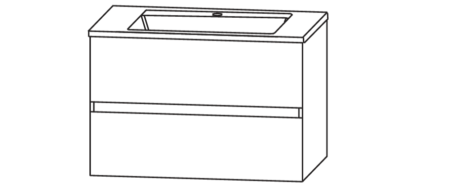 Laguna Spirit Waschtisch mit Unterschrank