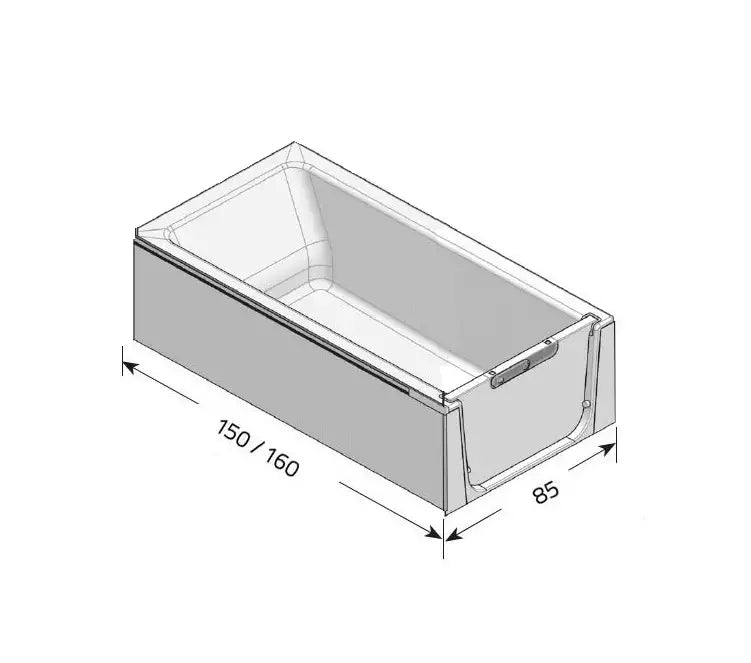 Artweger JOICE Walk In+ Duschbadewanne mit Türschott